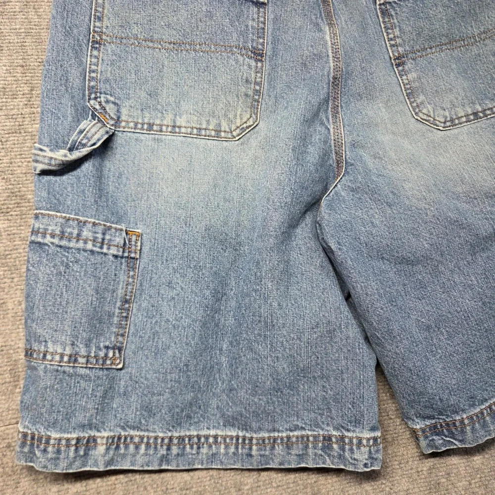 Faded Glory Mens Denim Carpenter Shorts Blue Size 40 Workwear Utility PFG-3970